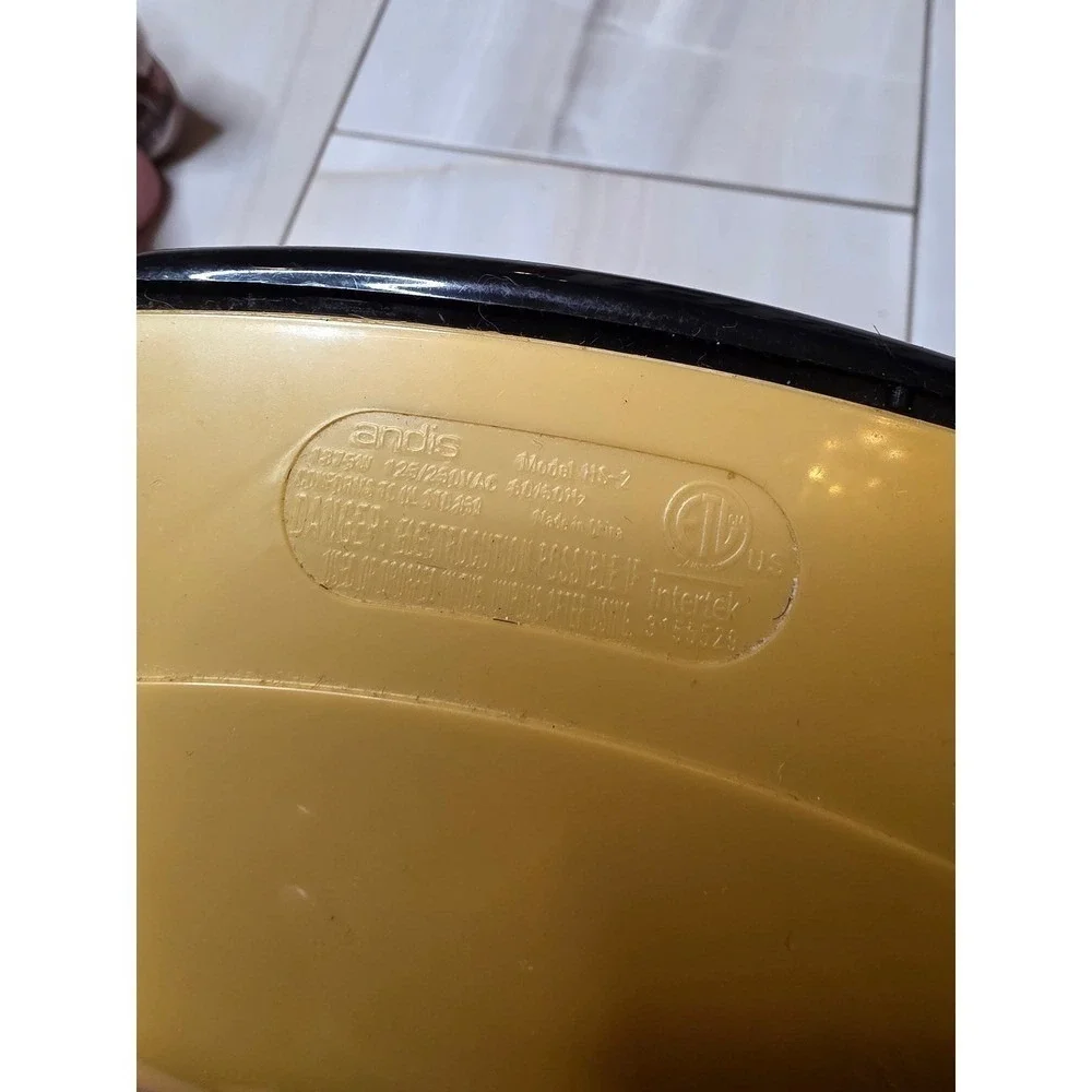Andis HS-2 Hair Dryer 1875W‎ Handheld Yellow Dual Voltage High Med Low Cool Shot
